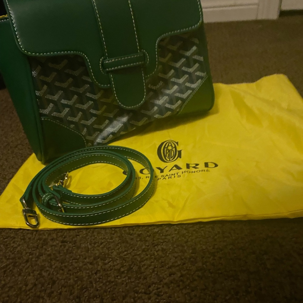 Green goyard saigon souple mini bag
